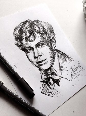 Сергей Есенин портрет Графика