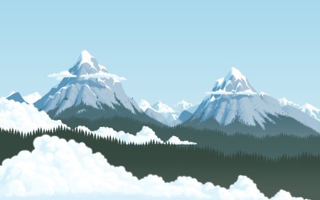 Пиксельная гора