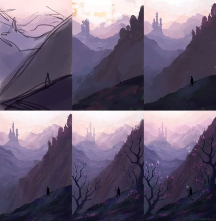 Пейзаж диджитал туториал