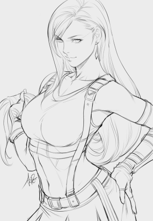 Тифа Локхарт арт карандашом