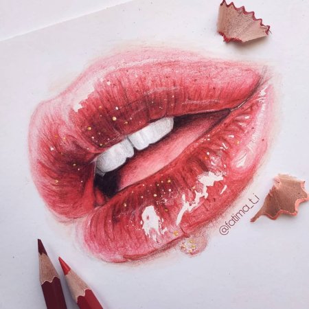 Скетчинг губы