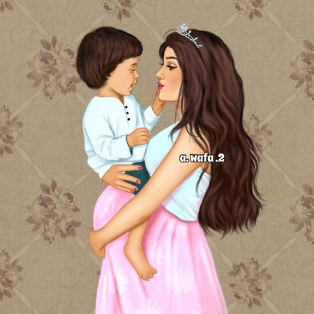 Мама и дочка рисунок