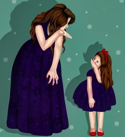 Мама и дочь мультяшные