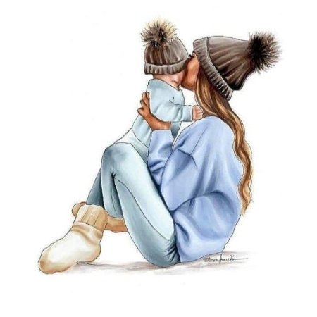 Девушка с ребенком арт