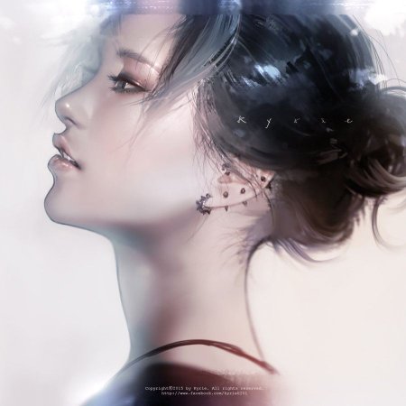 Девушка в профиль арт