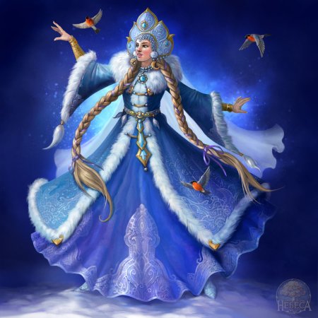 Девушка зима арт