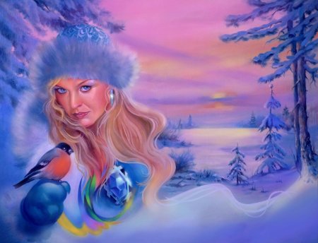 Снегурочка акварель