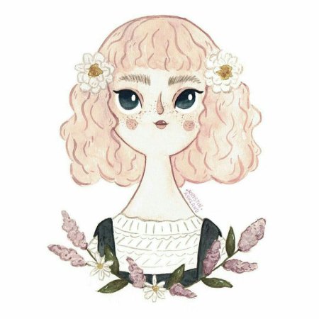 Красивая обложка нарисована девочка