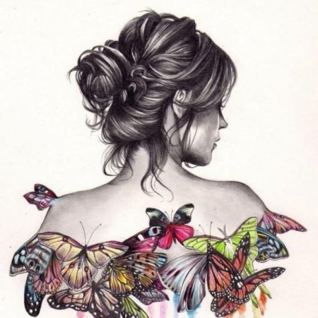 Рисунки для скетчбука девушки