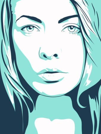 Векторный портрет стилизованный