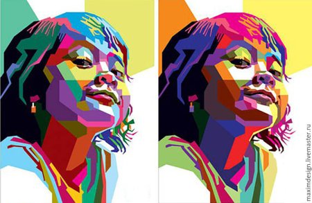 Цветовая палитра для портрета поп арт