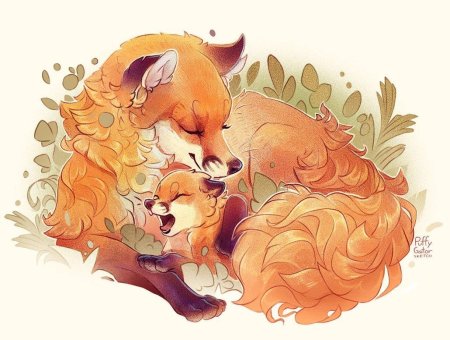 Лисенок рисунок