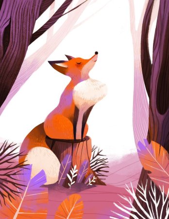 Лиса рисунок