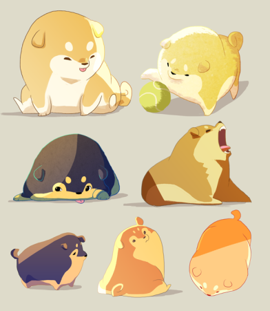 Милые животные в мультяшном стиле