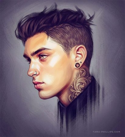 Мужские прически арт