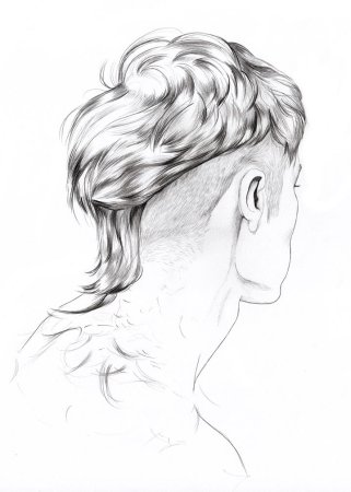 Мужские прически карандашом