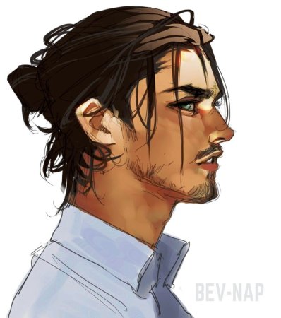 Eren Yeager man bun прическа