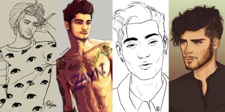 Зейн Малик срисовка