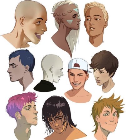 Лица в разных стилях