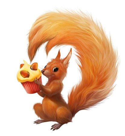 Белочка мультяшная