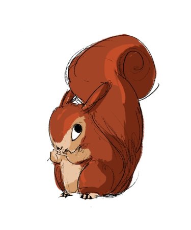 Белка милая мультяшная