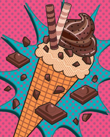 Мороженое поп арт