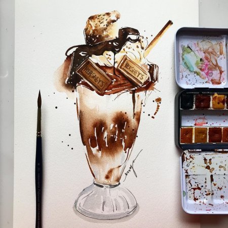 Шоколад акварель