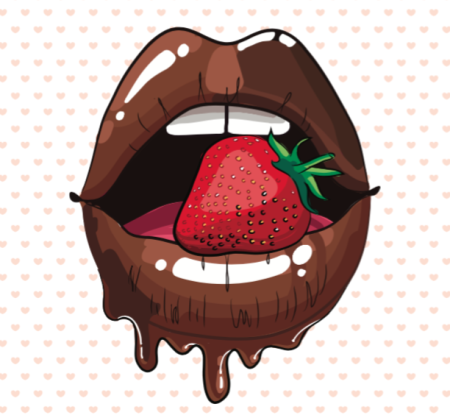 Клубника в шоколаде логотип