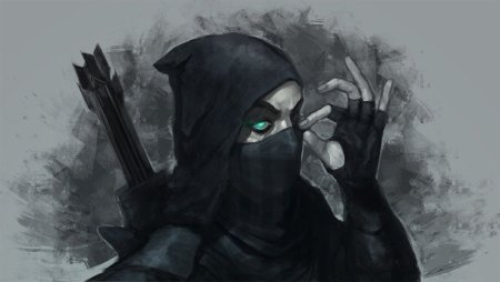 Человек в маске арт