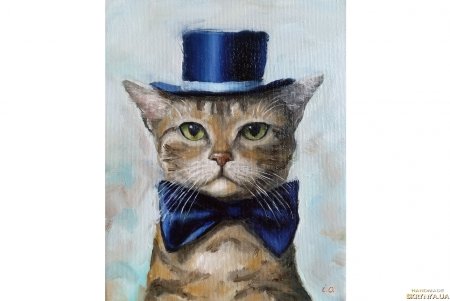 Картины коты шляпа
