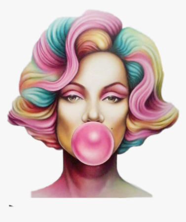 Мэрилин Монро с жвачкой поп арт