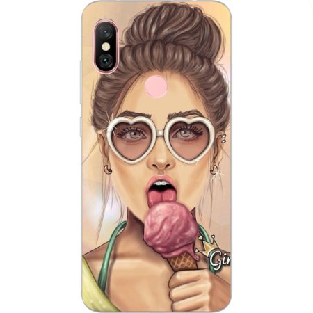 Девушка в очках с жвачкой