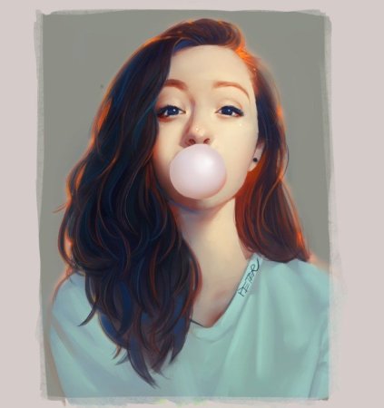 Девушка с жвачкой