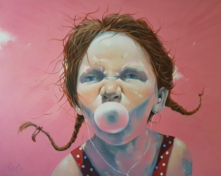 Девочка с жвачкой рисунок