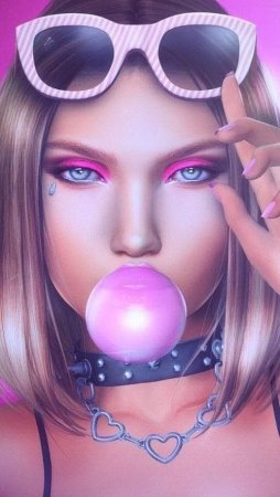 Пузырь из жвачки арт