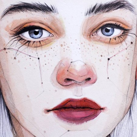 Эстетика лица карандашом