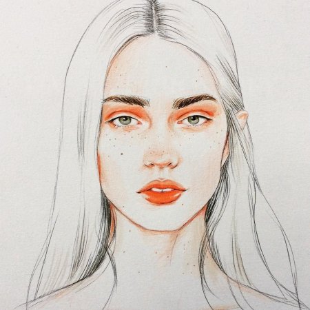 Портрет акварелью легкий