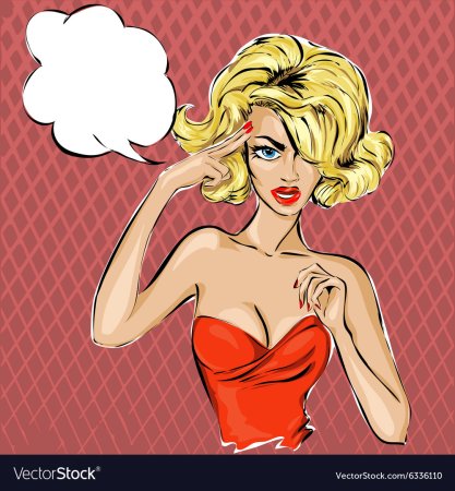 Поп арт блондинка