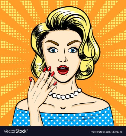 Поп арт девушка с помадой