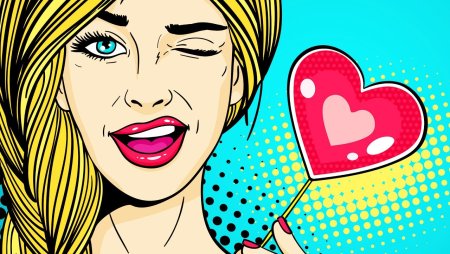 Поп арт женщина удивление