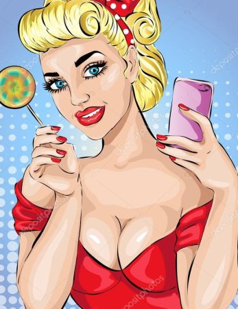 Блондинка в стиле попапт