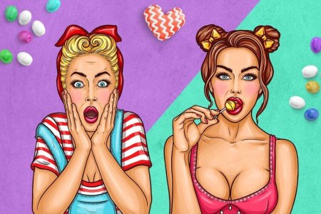 Блондинка в стиле попапт