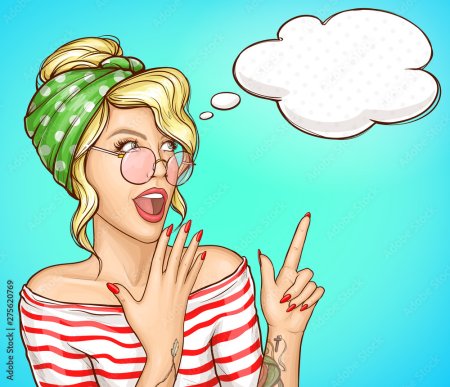 Девушка в стиле поп арт блондинка