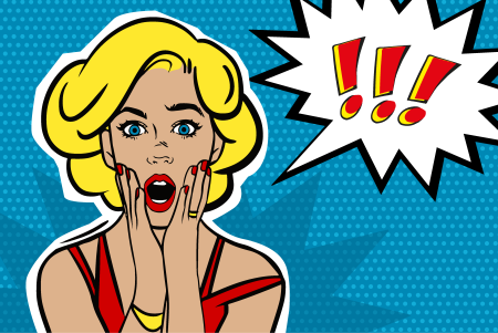 Блондинка в стиле поп арт