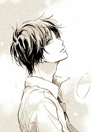 Аниме парень в профиль