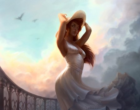 Девушка в платье фэнтези