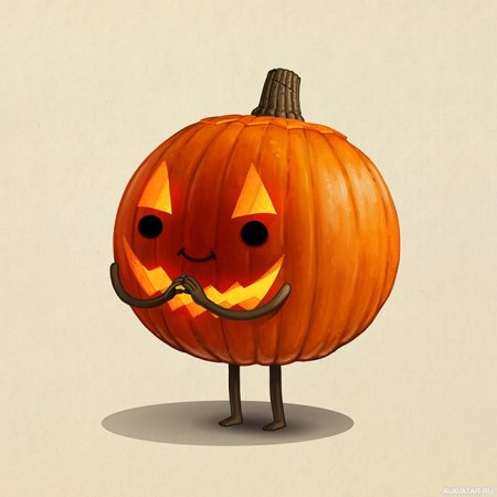 Тыква для Хэллоуина арт