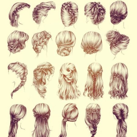 Эскиз прически