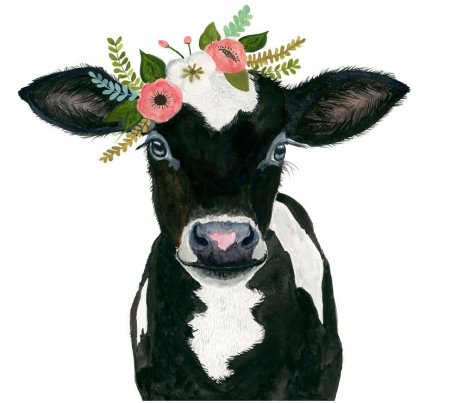 Корова с бантиком