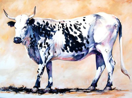 Коровы декоративная живопись